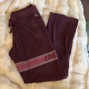 Victoria’s Secret joggers, pockets, M burgundy LOVE